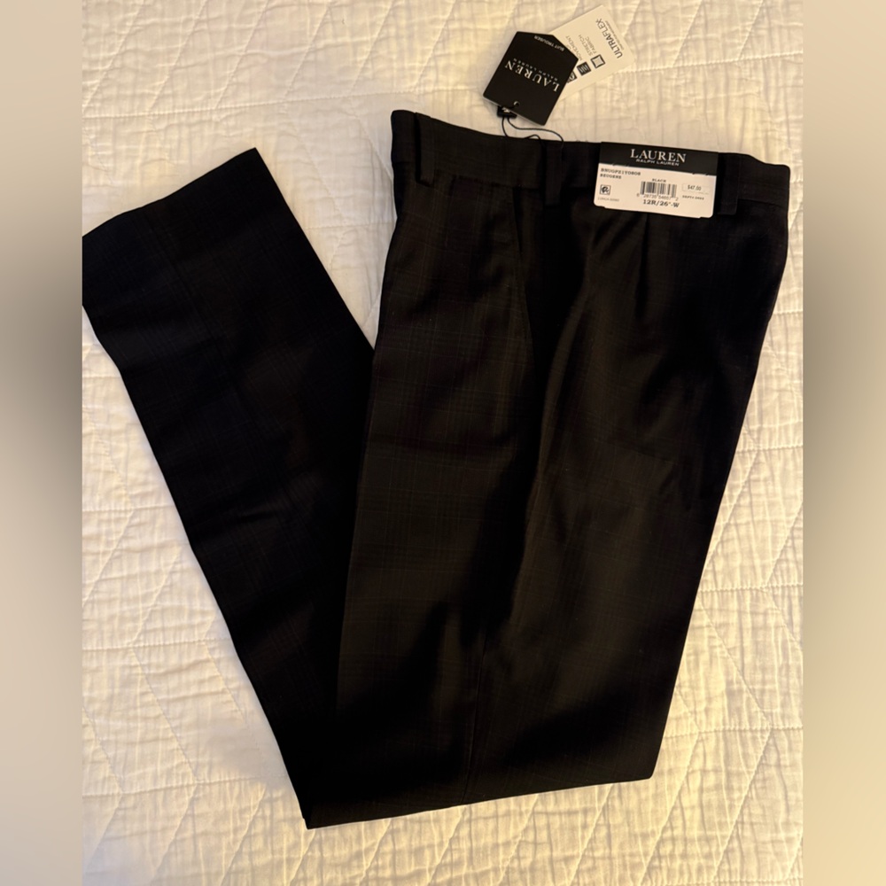 Boys Ralph Lauren Black Dress Pants Trousers